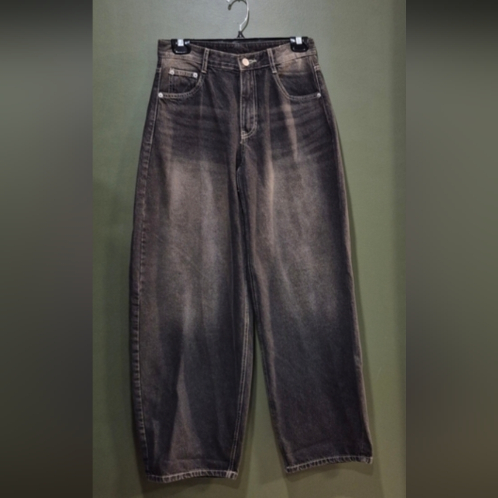 Low Rise Lewkin Baggy Black Jeans